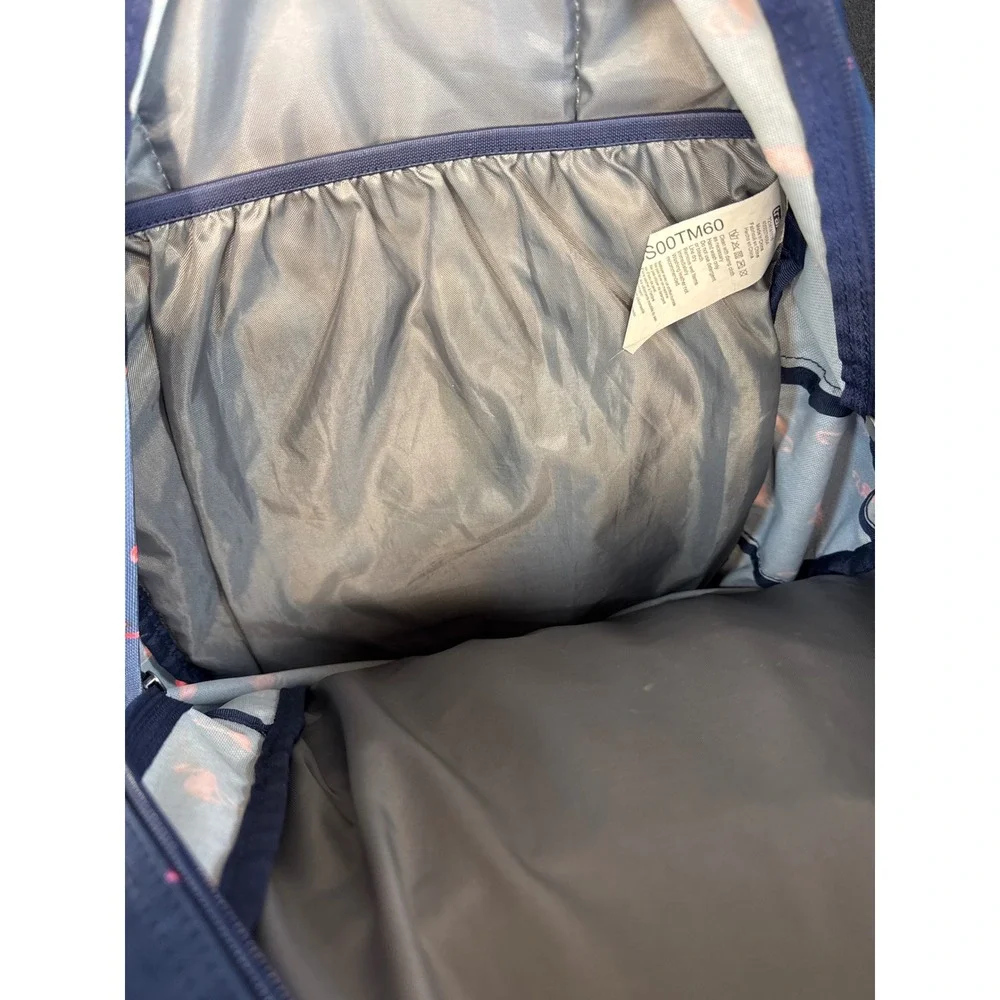 Trans by JanSport Flamingo Print Backpack Navy Blue Pink Tropical S00TM60